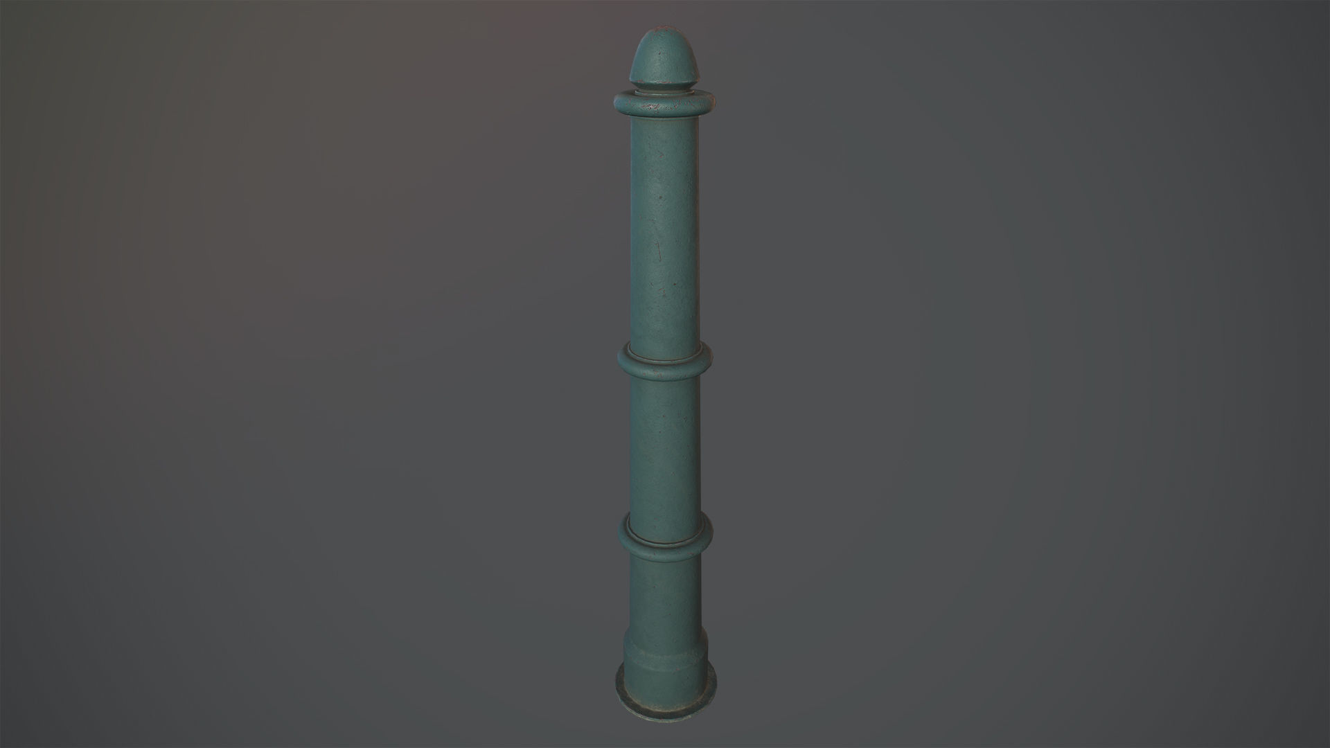 Barrier Bollard pack 5 Green v3 Low-poly 3D model_1