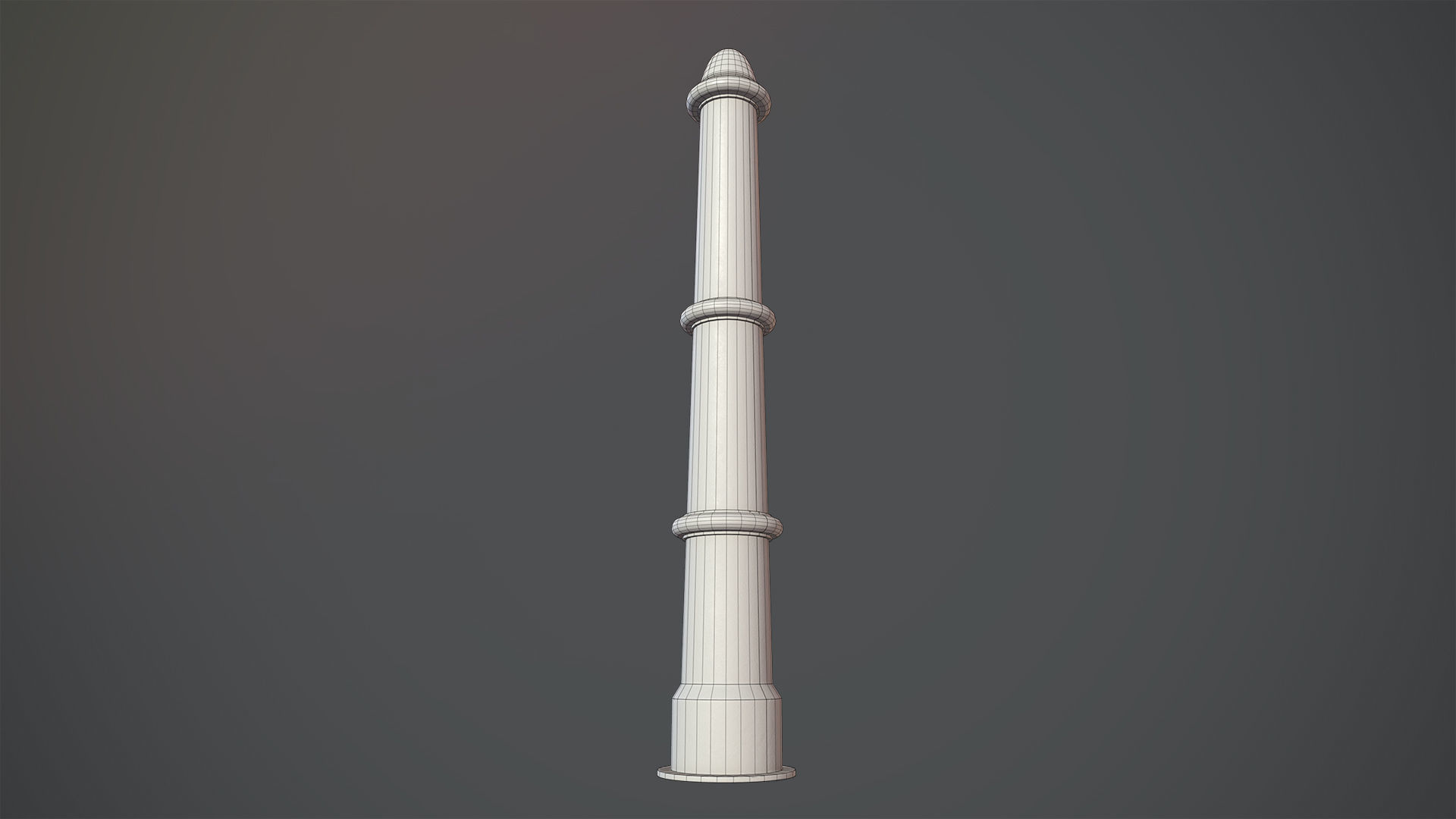 Barrier Bollard pack 5 Green v3 Low-poly 3D model_14