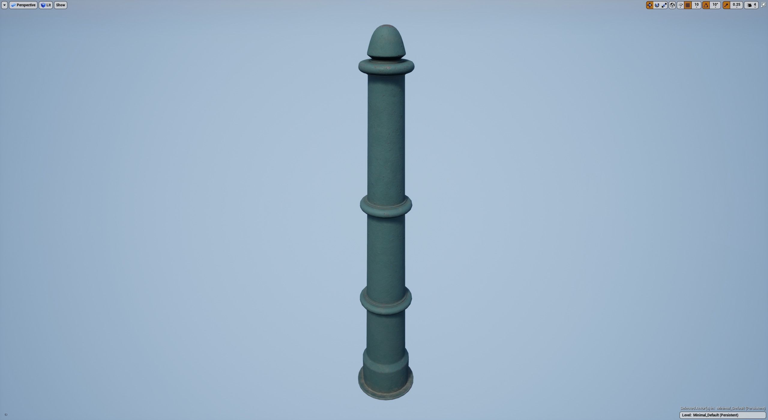 Barrier Bollard pack 5 Green v3 Low-poly 3D model_21