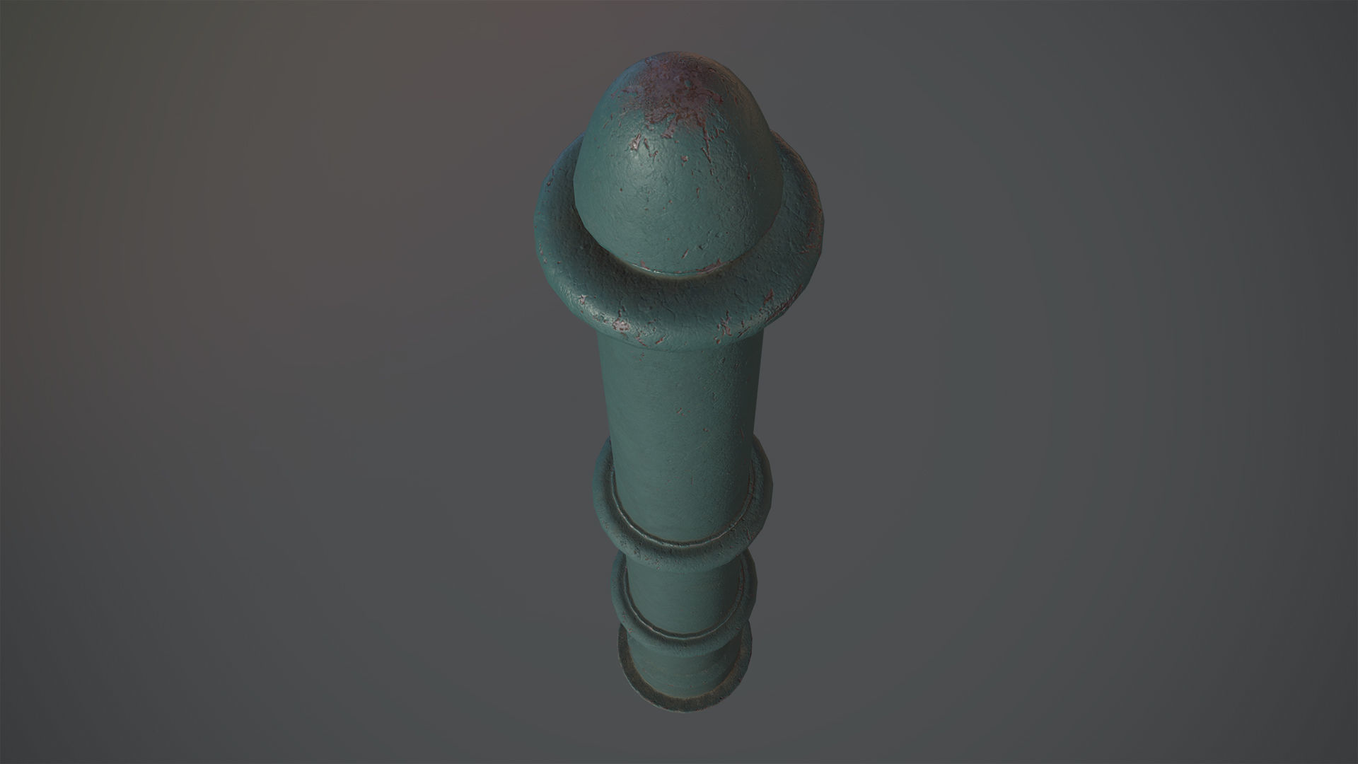 Barrier Bollard pack 5 Green v3 Low-poly 3D model_3