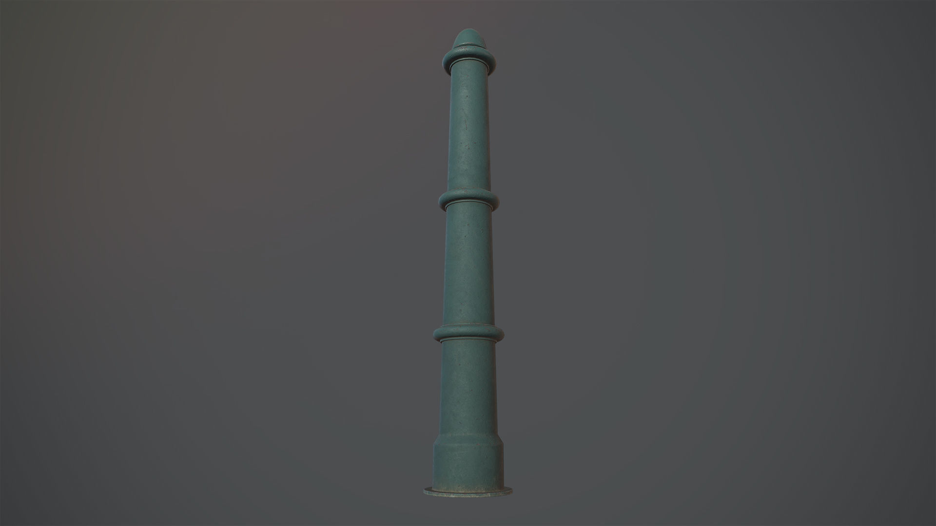 Barrier Bollard pack 5 Green v3 Low-poly 3D model_4