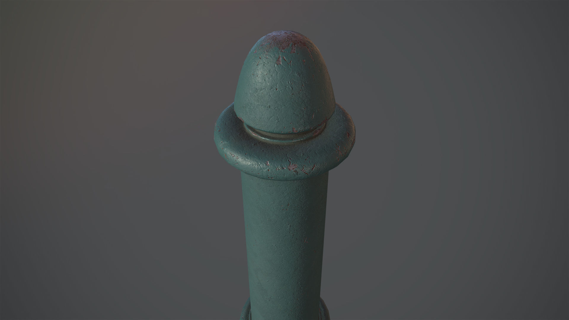 Barrier Bollard pack 5 Green v3 Low-poly 3D model_5