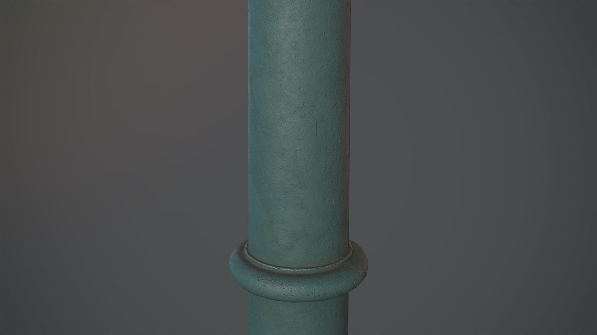 Barrier Bollard pack 5 Green v3 Low-poly 3D model_6