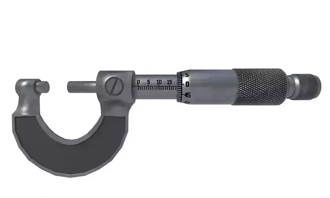 Micrometer and Calipers physics Low-poly 3D model