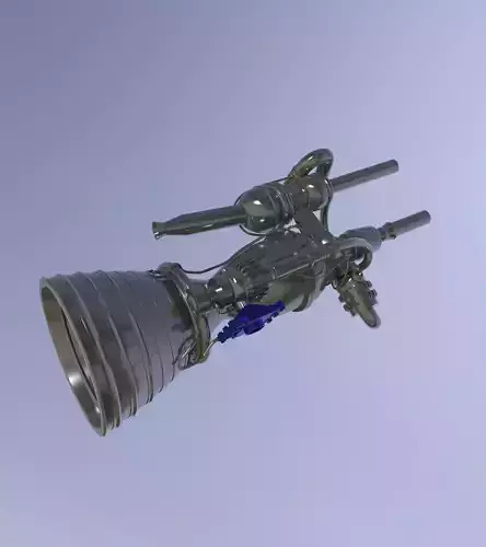 Merlin 1C Rocket Engine 3D model