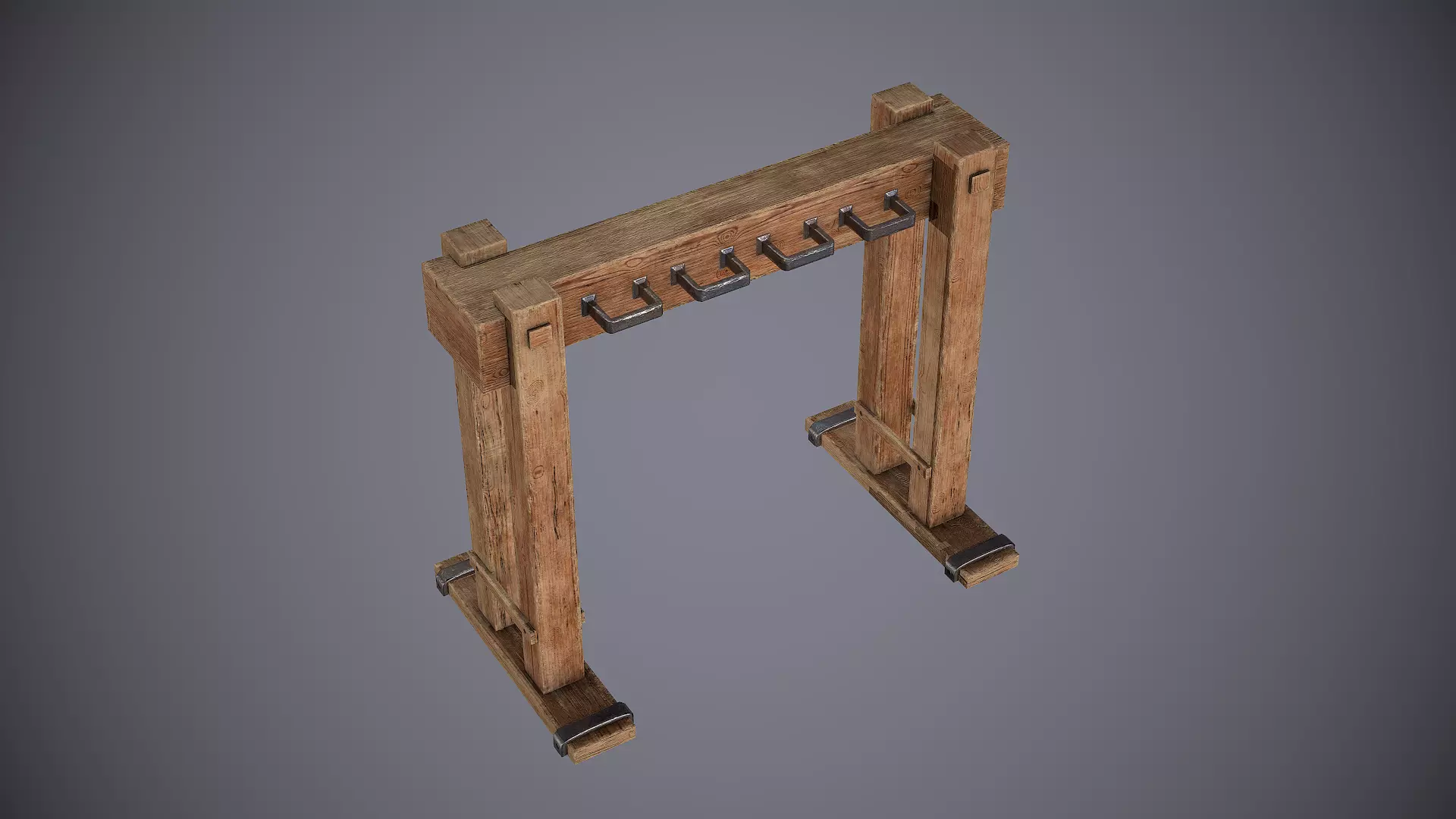 Medieval Rack 1 Low-poly 3D model