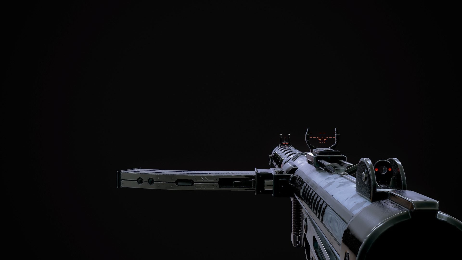 Futuristic Sterling MK4 Low-poly 3D model_2