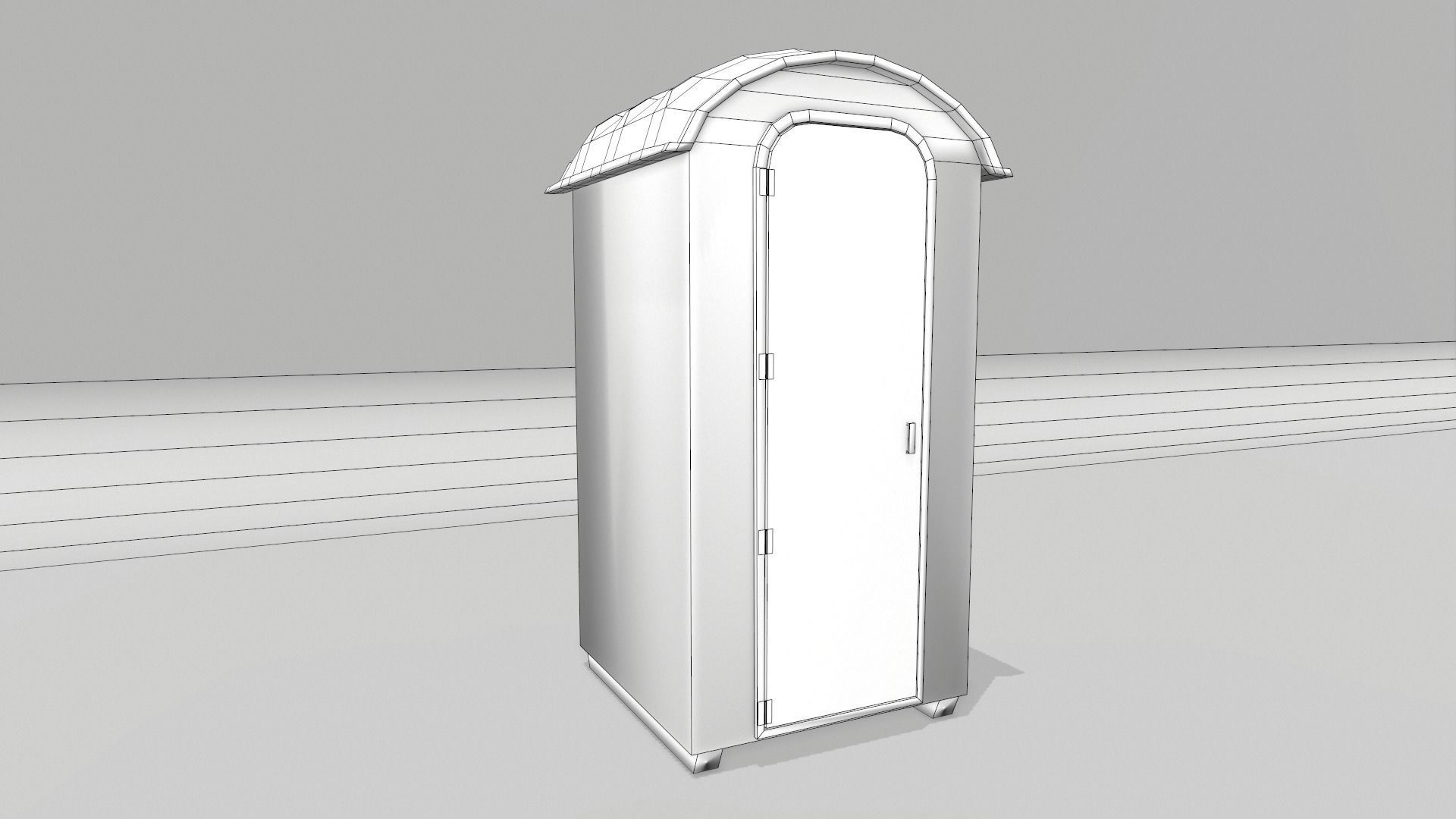 Port-a-Potty toilet Low-poly 3D model_5