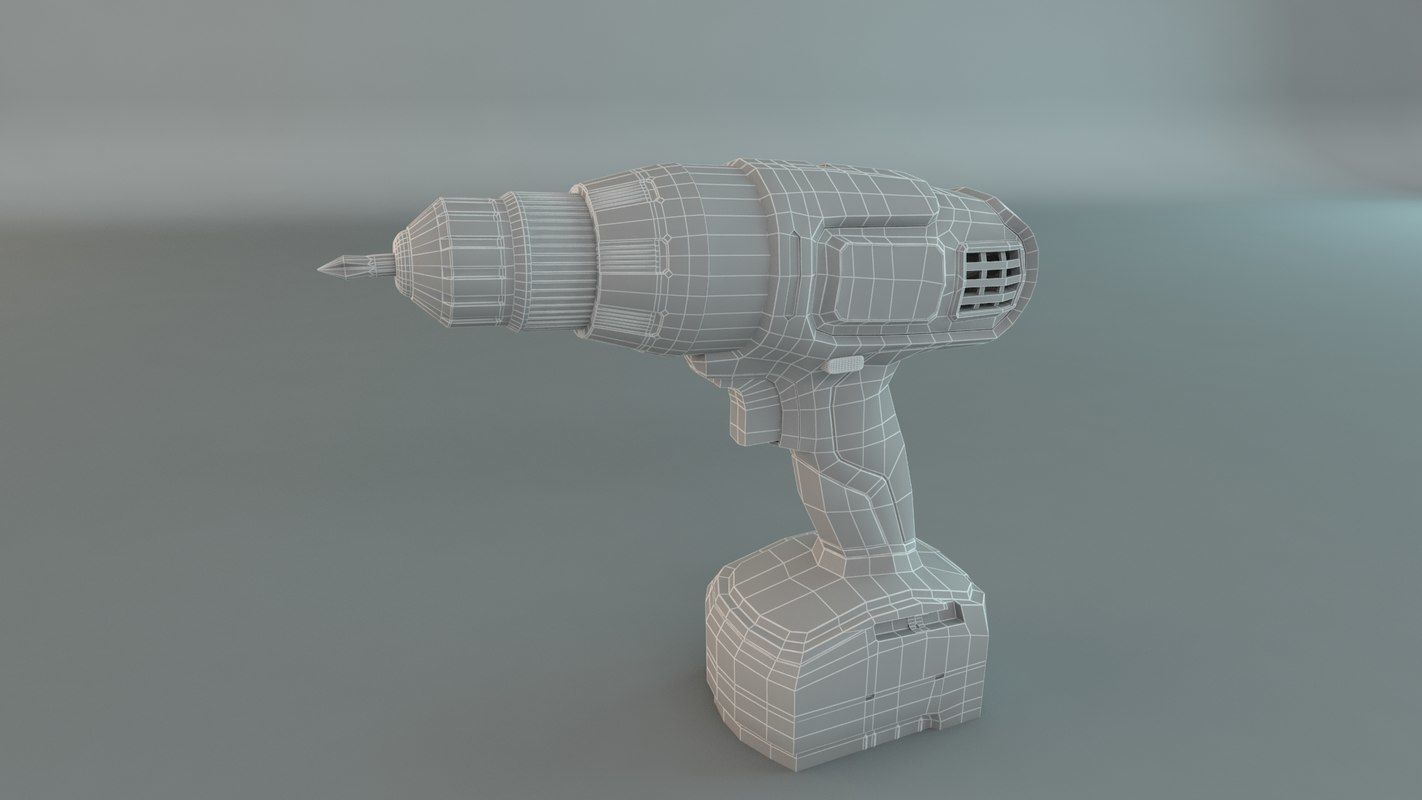 Cordless Drill Black and Decker 3D model_7