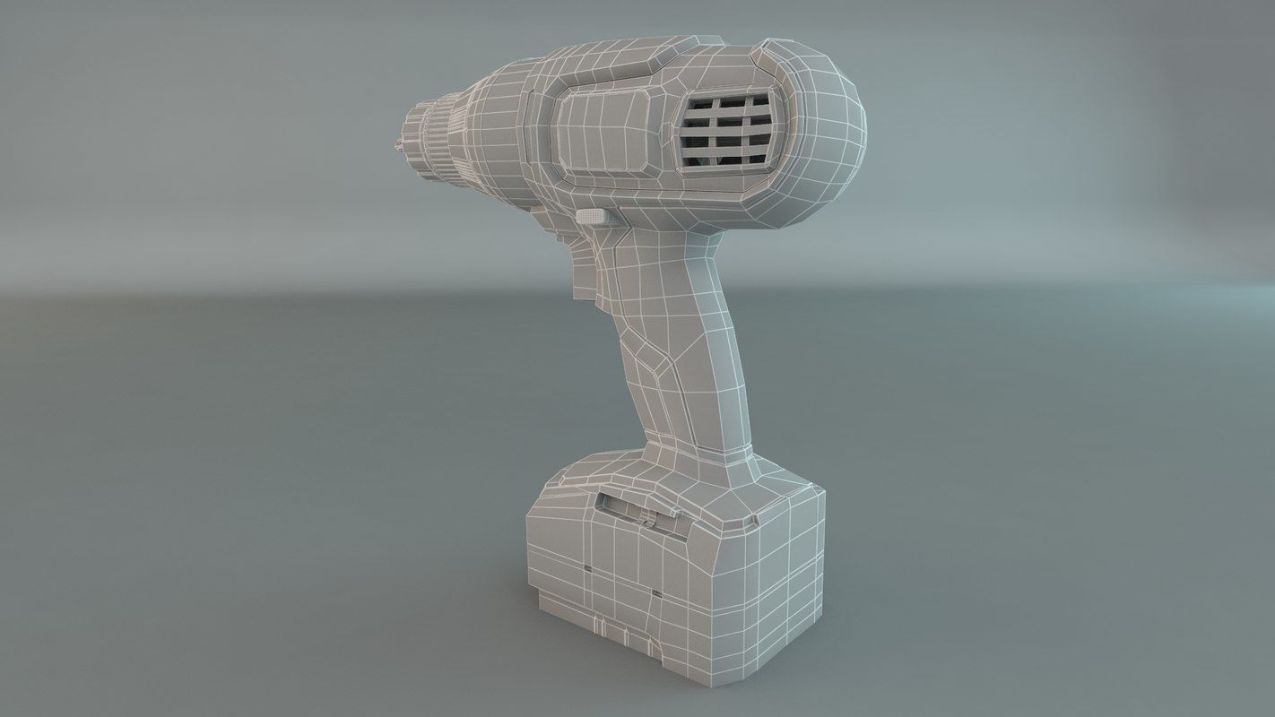 Cordless Drill Black and Decker 3D model_8