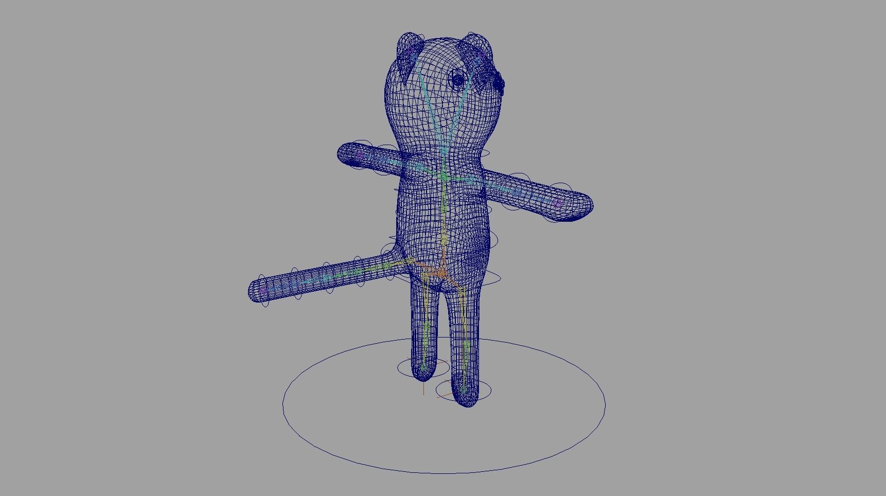 Character Bip Rig Low-poly 3D model_3