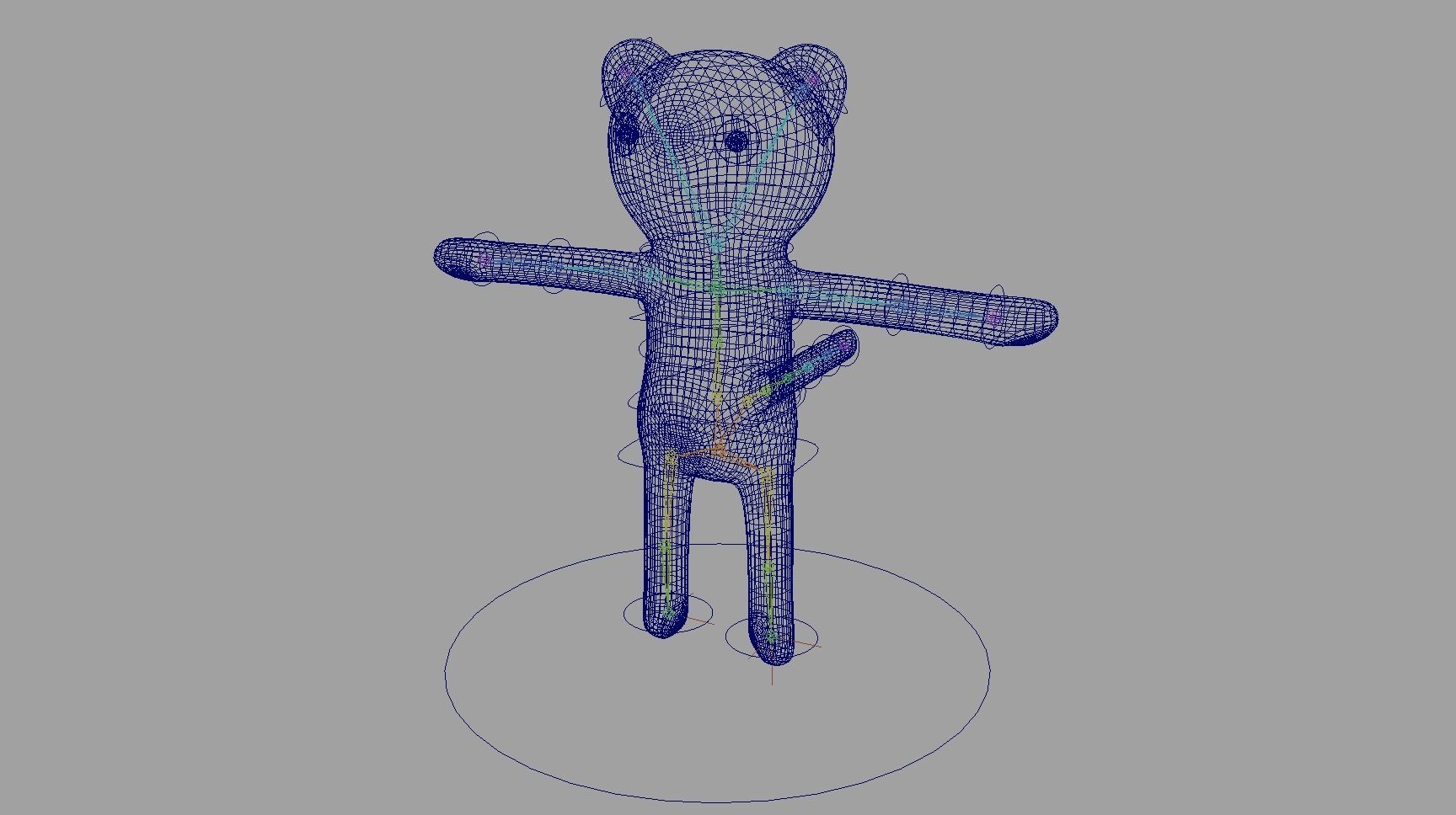 Character Bip Rig Low-poly 3D model_2