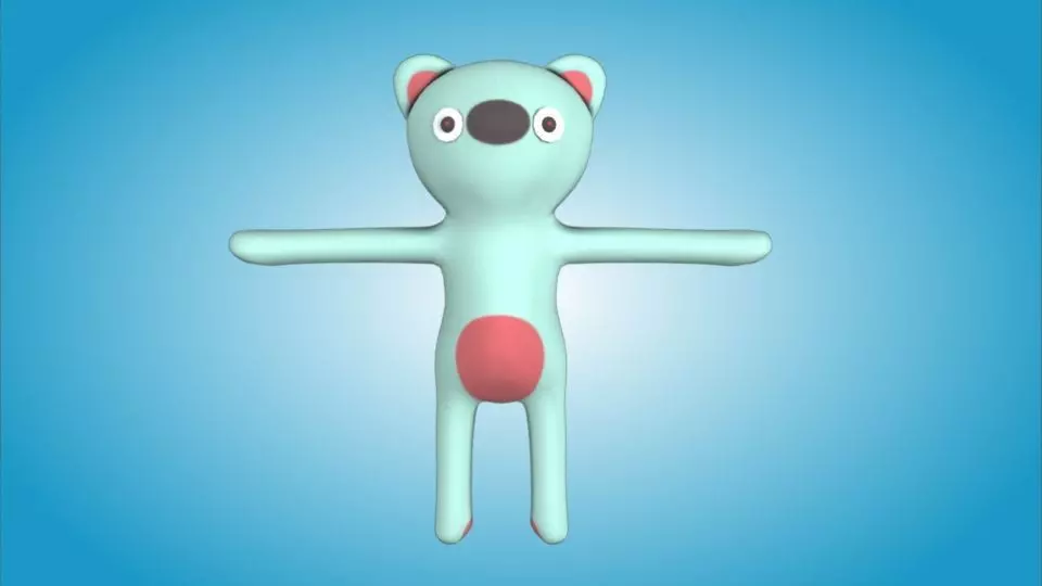 Character Bip Rig Low-poly 3D model_0