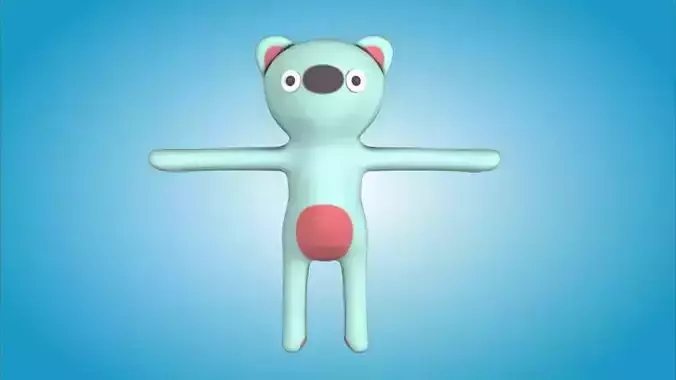 Character Bip Rig Low-poly 3D model