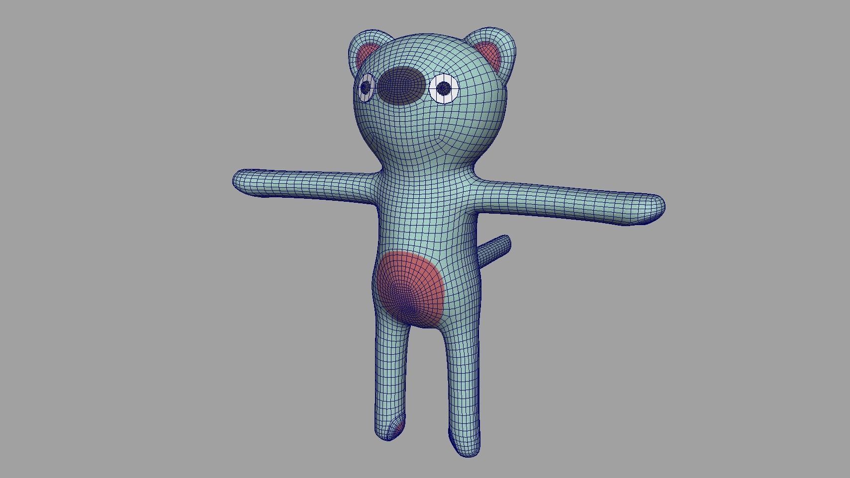 Character Bip Rig Low-poly 3D model_6