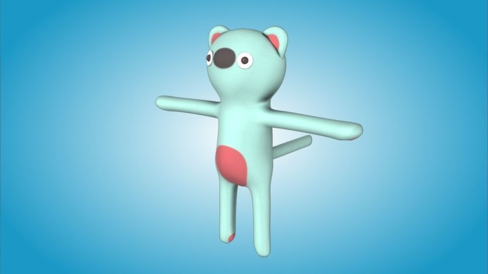 Character Bip Rig Low-poly 3D model_1