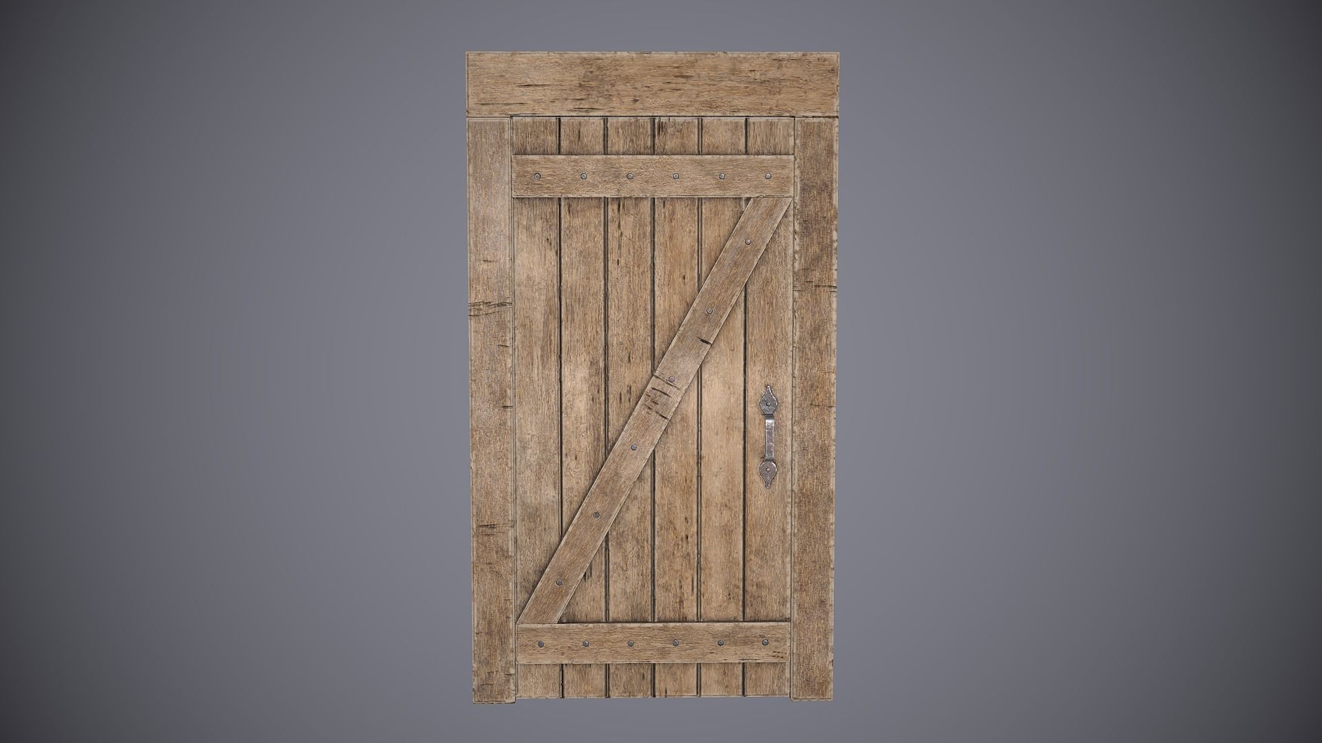 Medieval Doors Low-poly 3D model_12