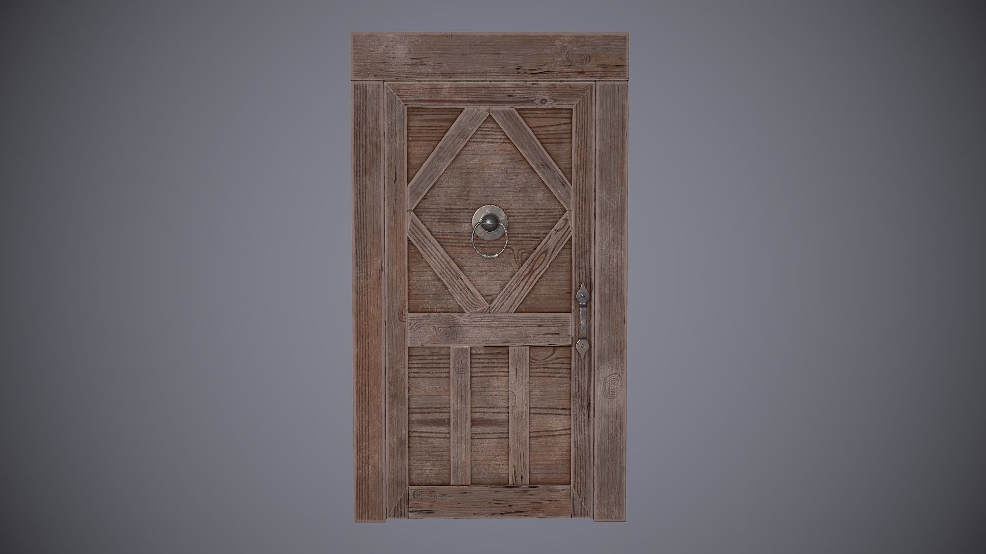 Medieval Doors Low-poly 3D model_6
