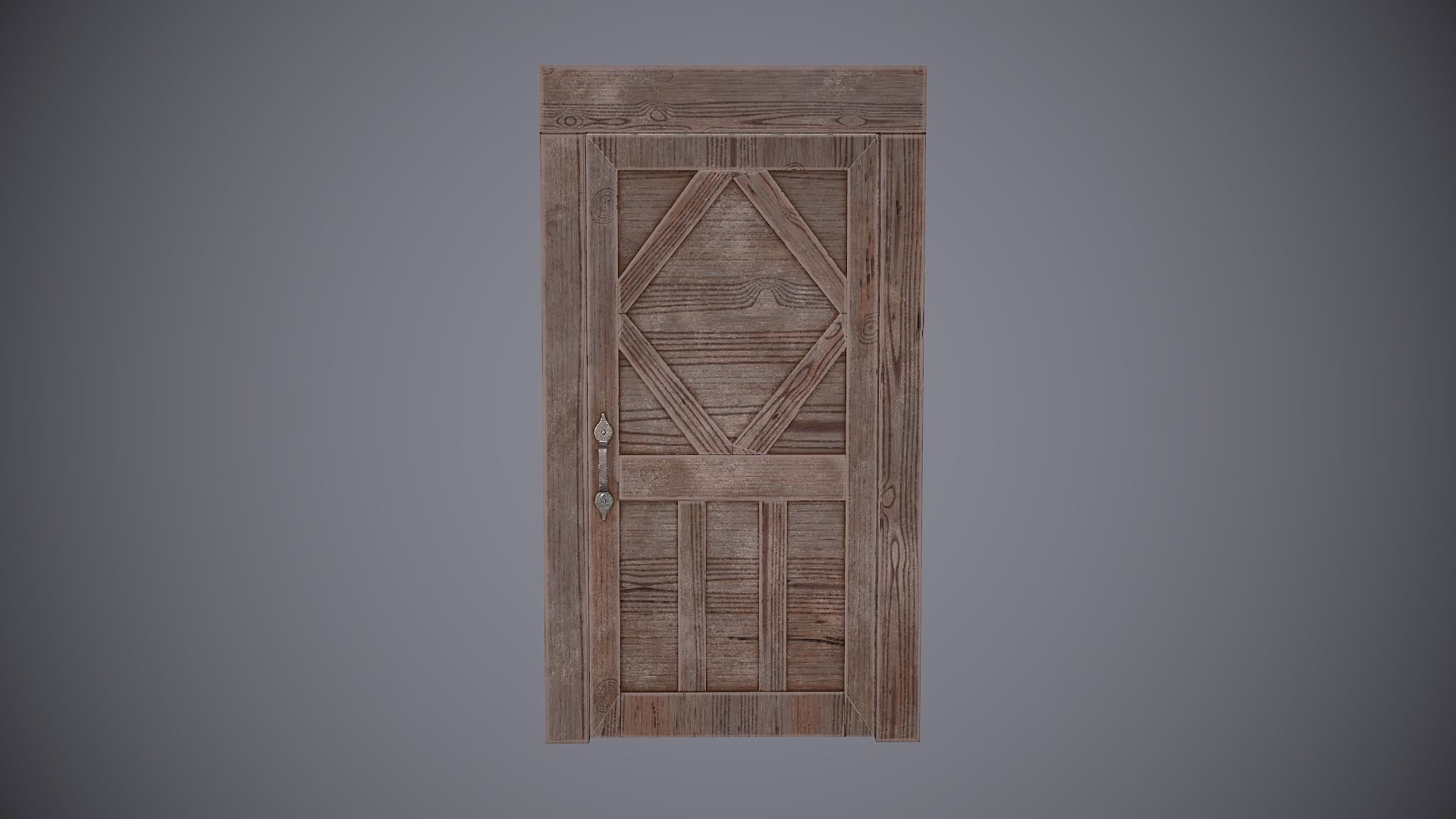 Medieval Doors Low-poly 3D model_8