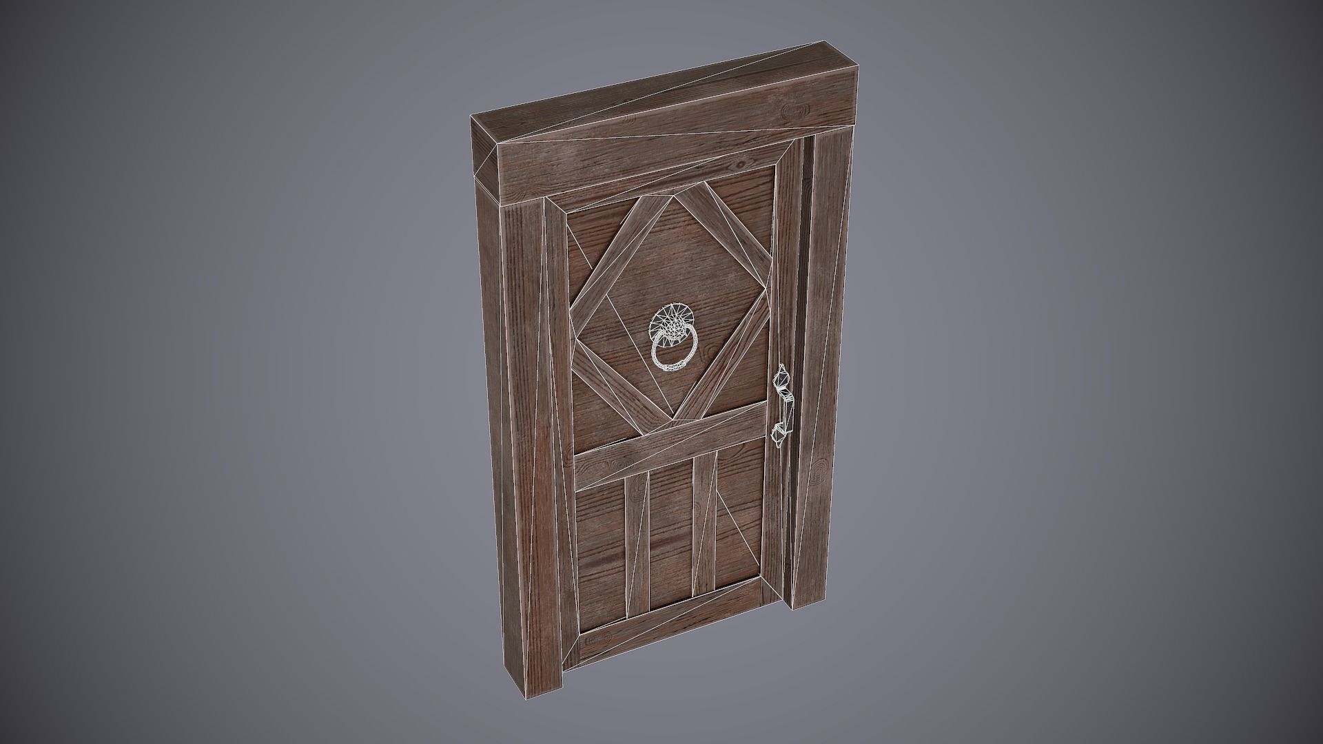 Medieval Doors Low-poly 3D model_5