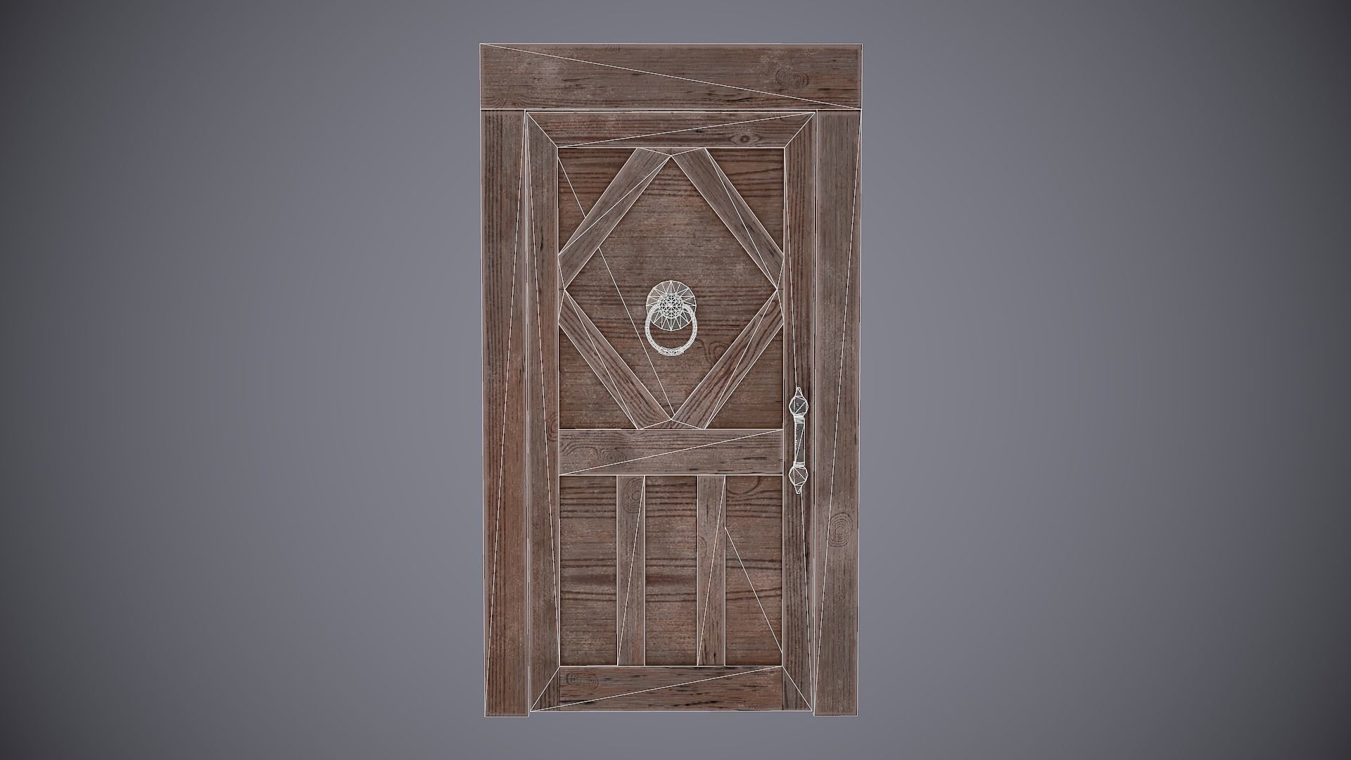 Medieval Doors Low-poly 3D model_7