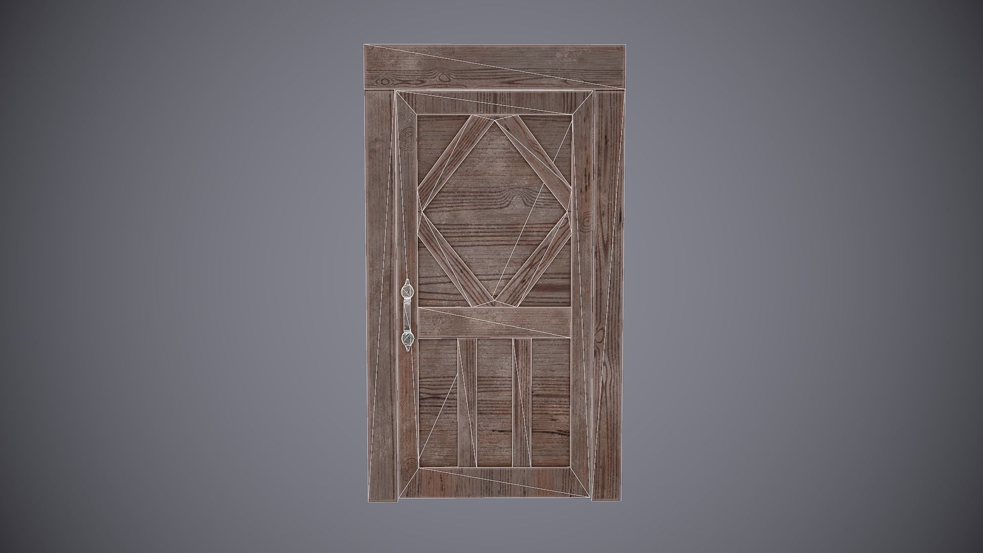 Medieval Doors Low-poly 3D model_9
