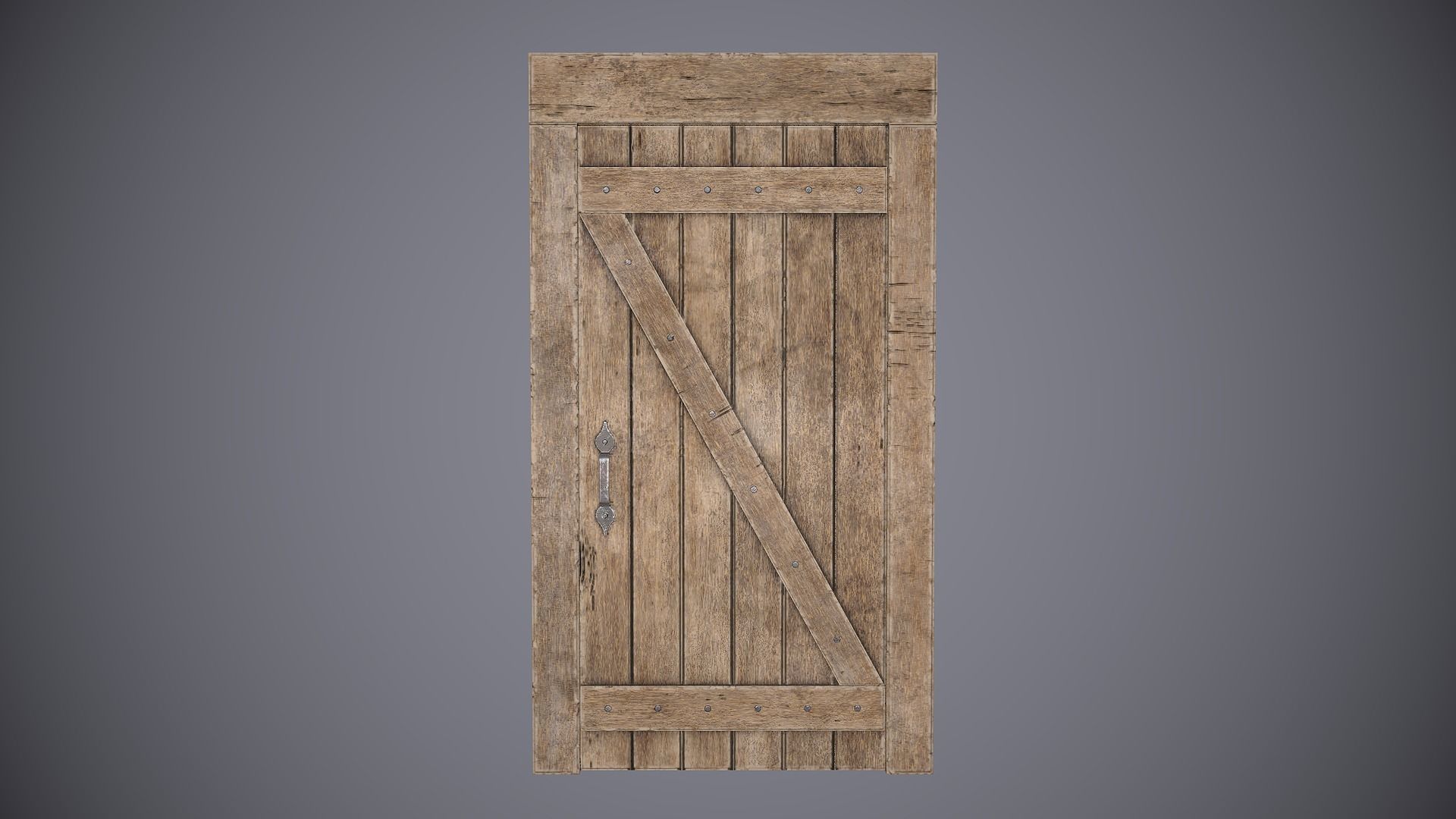 Medieval Doors Low-poly 3D model_14
