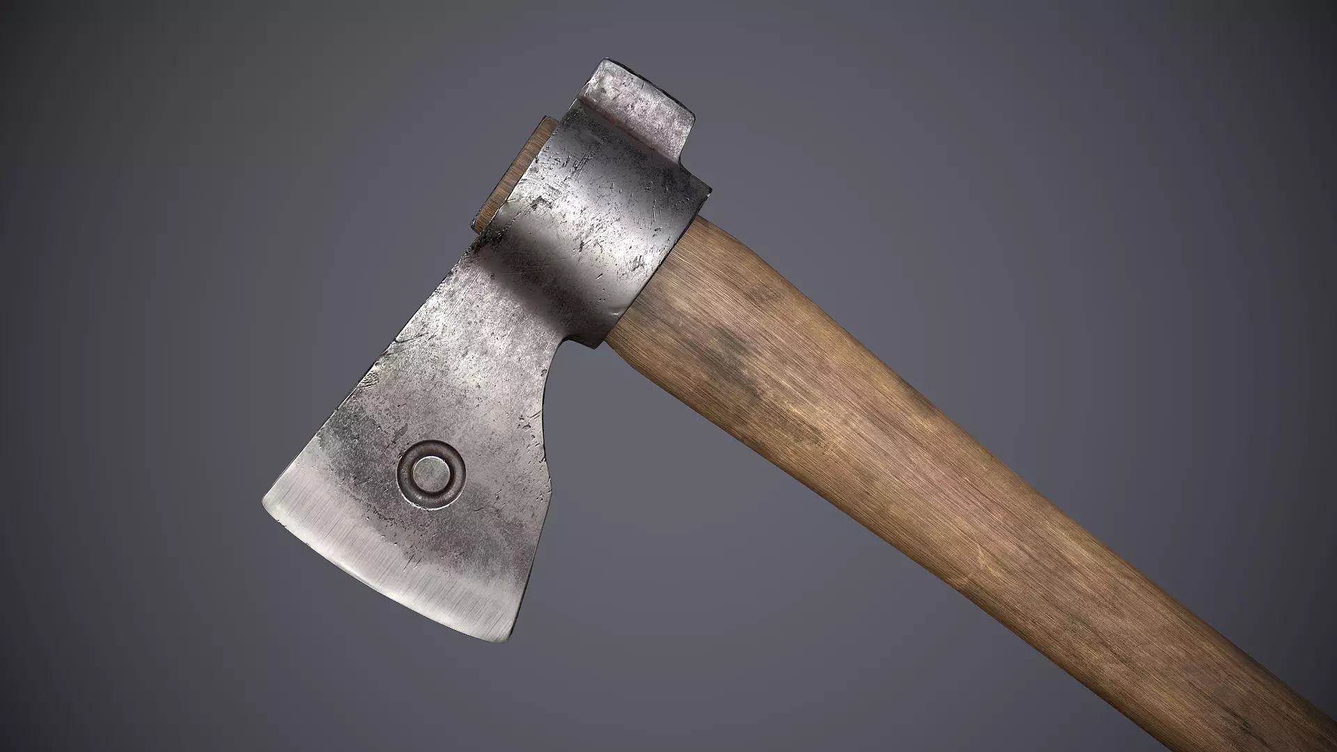 Old Axe 1 Low-poly 3D model_0