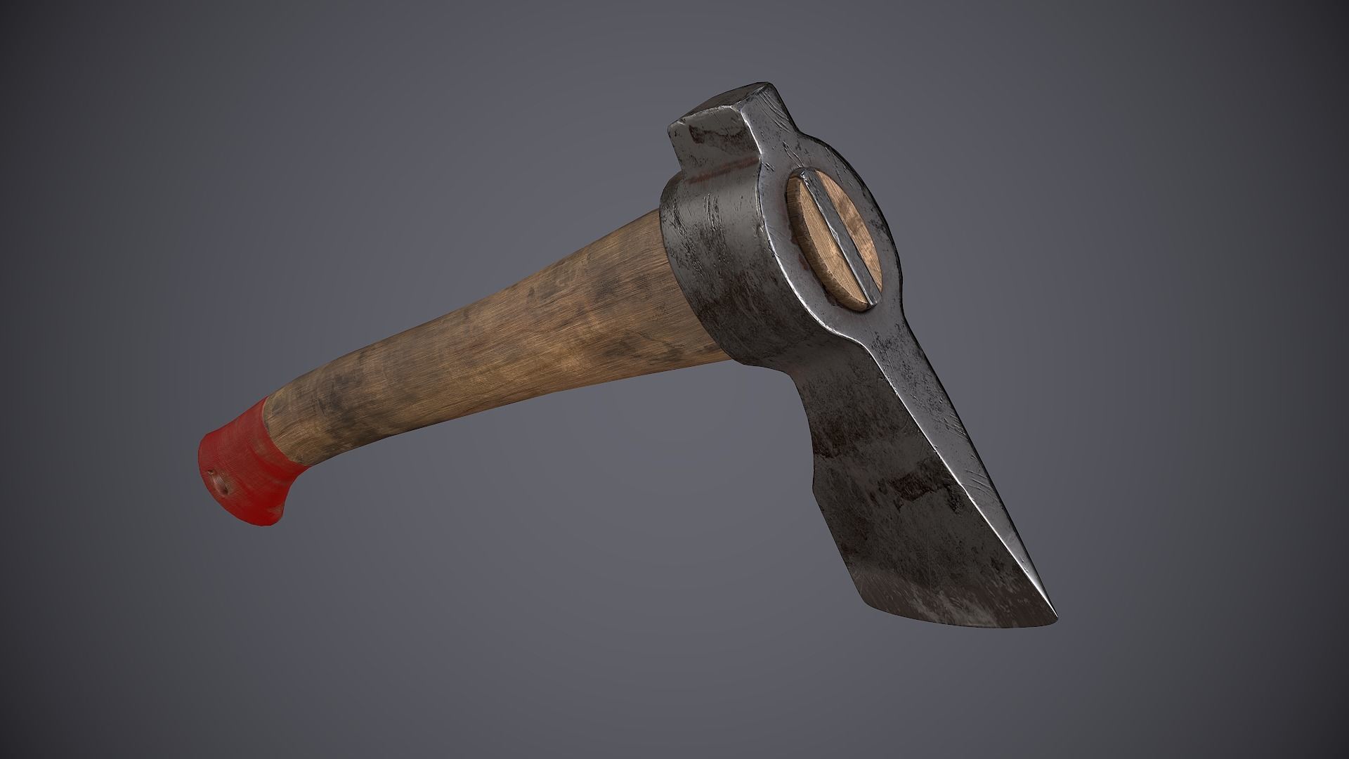 Old Axe 1 Low-poly 3D model_6