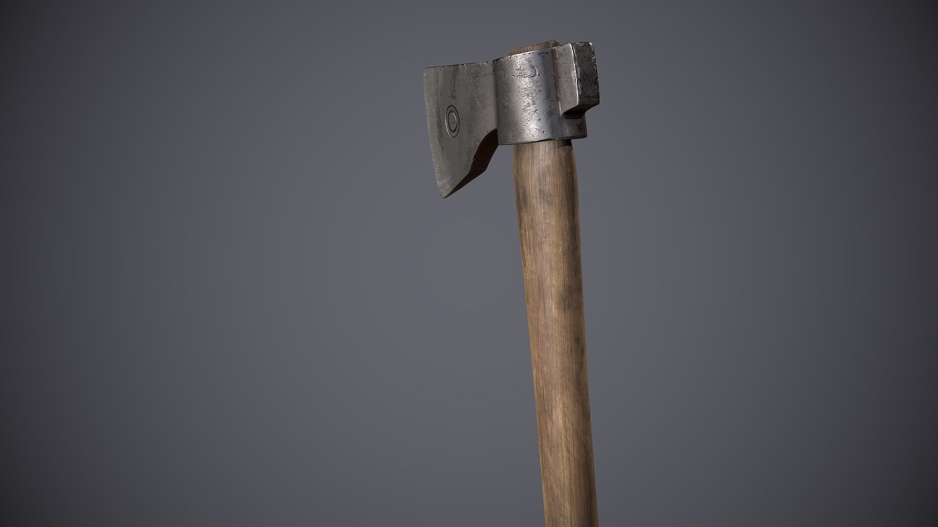 Old Axe 1 Low-poly 3D model_14