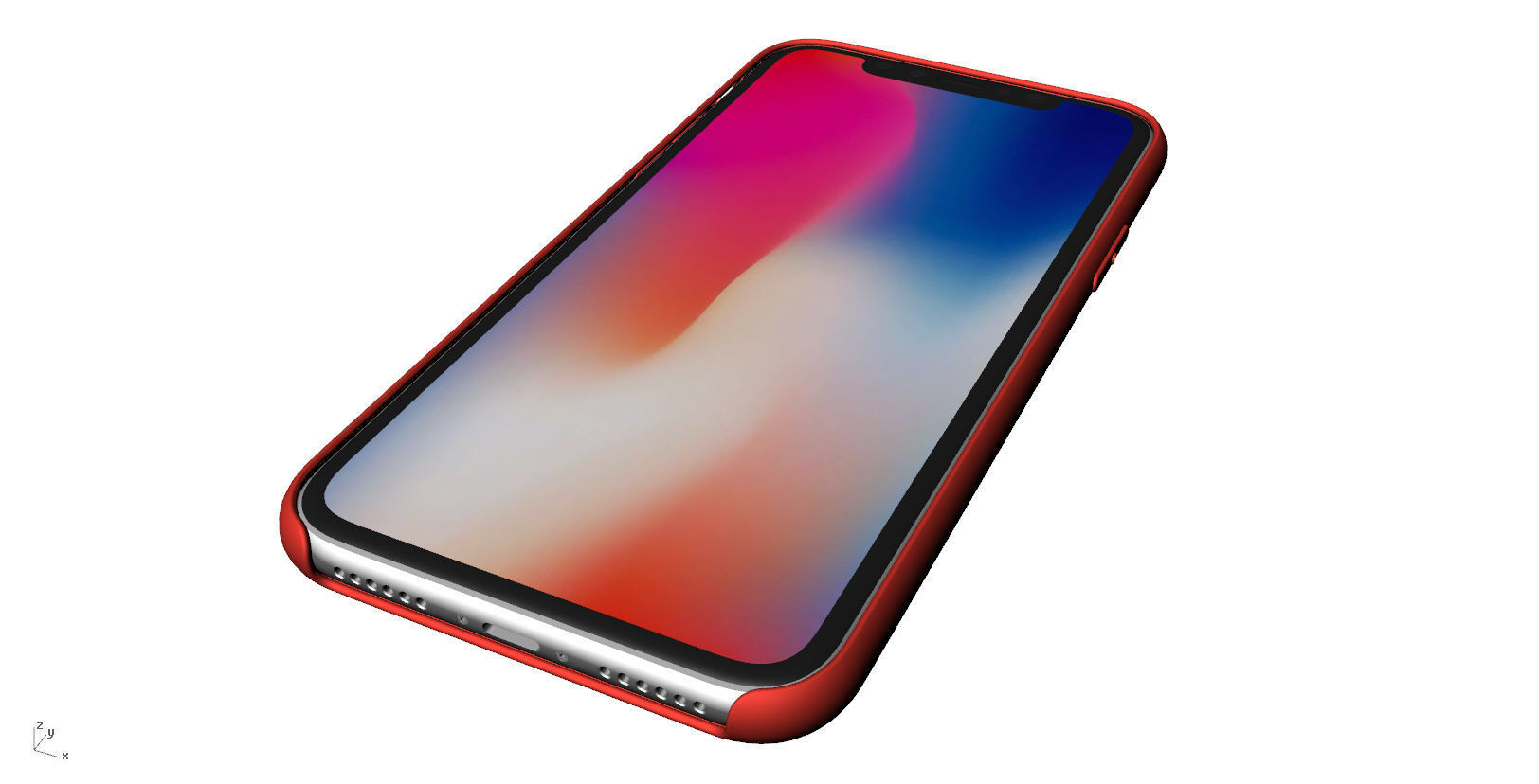 Iphone X Official original liquid silicone case 3d model 3D print model_4