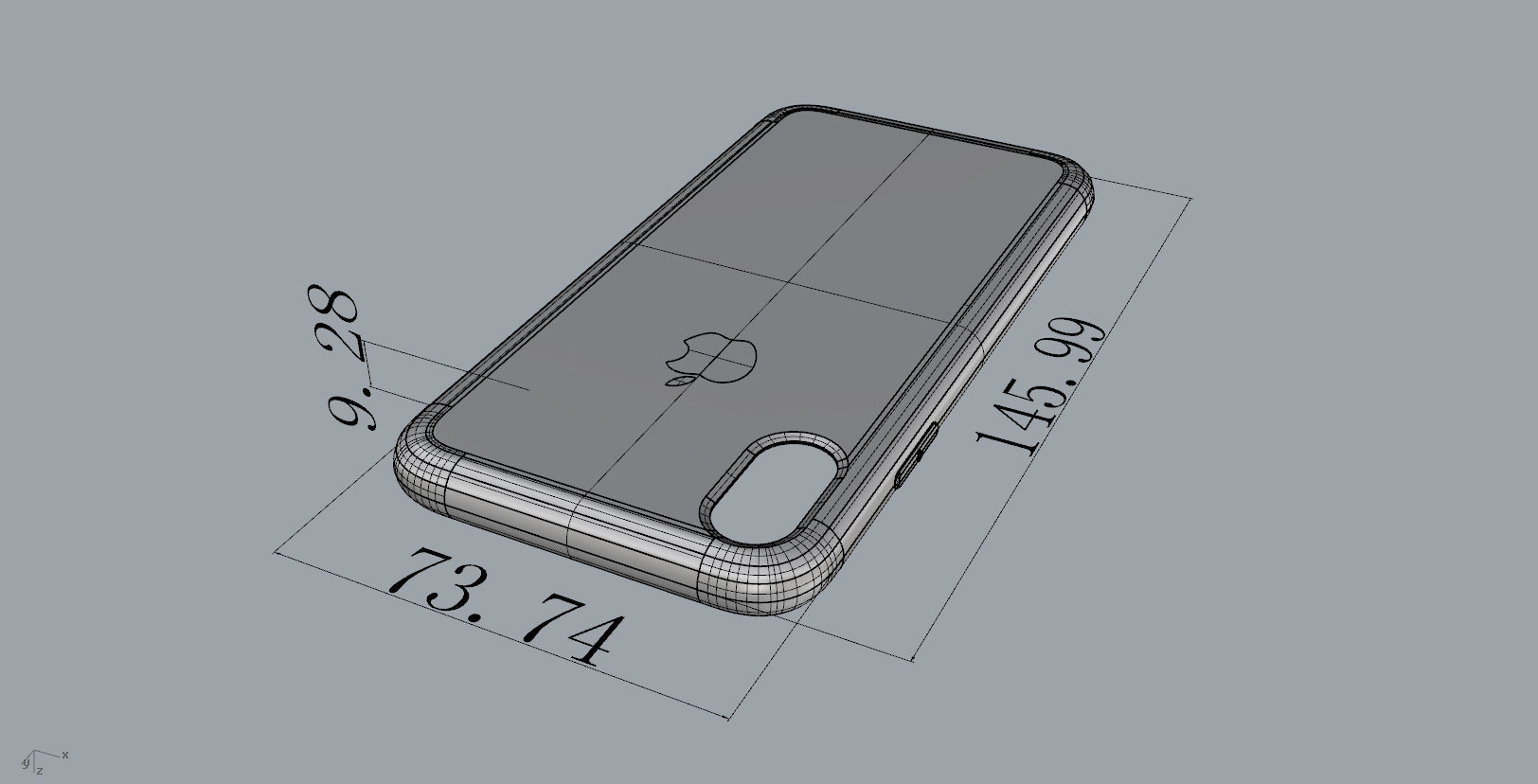 Iphone X Official original liquid silicone case 3d model 3D print model_11