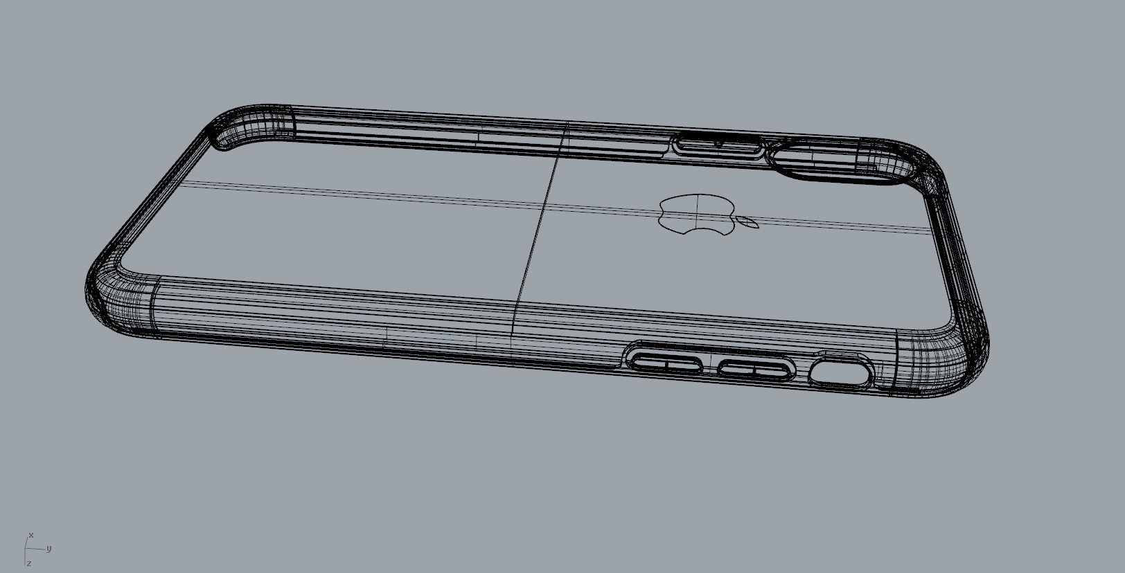 Iphone X Official original liquid silicone case 3d model 3D print model_28