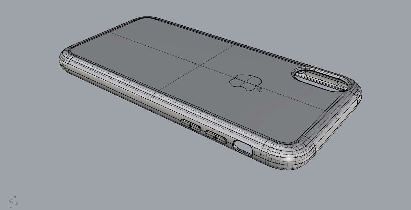 Iphone X Official original liquid silicone case 3d model 3D print model_27