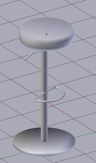 Bar chair Free 3D model_3