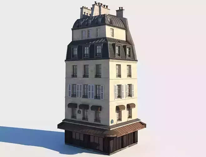 Corner paris building 3D model