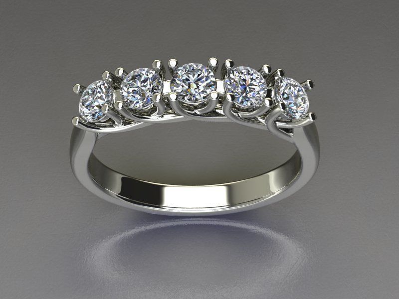 Weave  wedding diamonds ring   3D print model_4