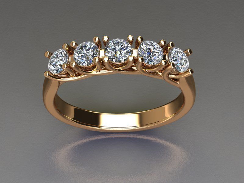 Weave  wedding diamonds ring   3D print model_1