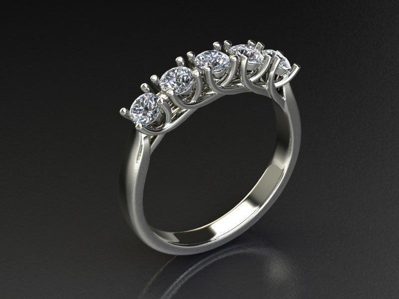 Weave  wedding diamonds ring   3D print model_2
