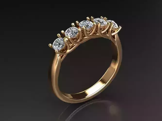 Weave  wedding diamonds ring   3D print model