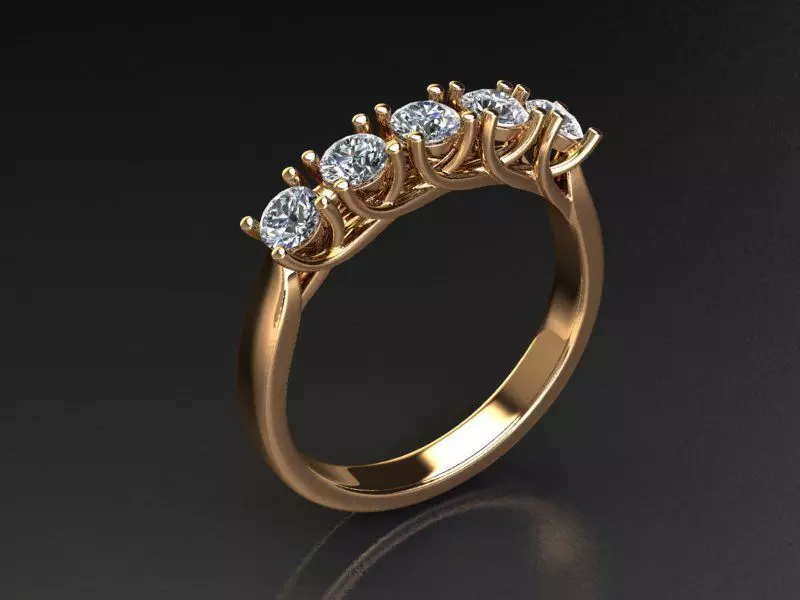 Weave  wedding diamonds ring   3D print model_0