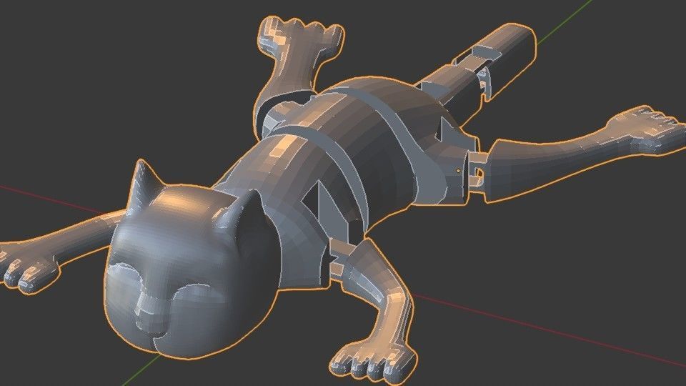 Flexi Cat 3D print model_3