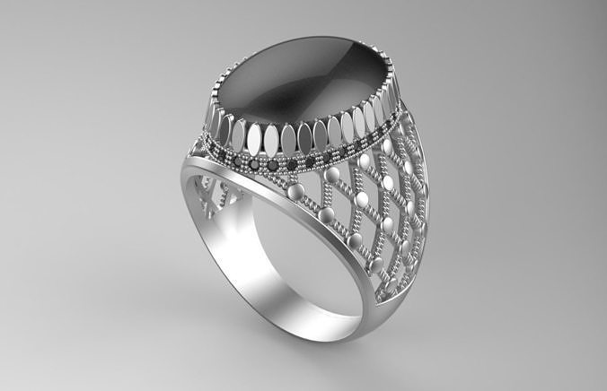 Gentleman Ring side net 3D print model