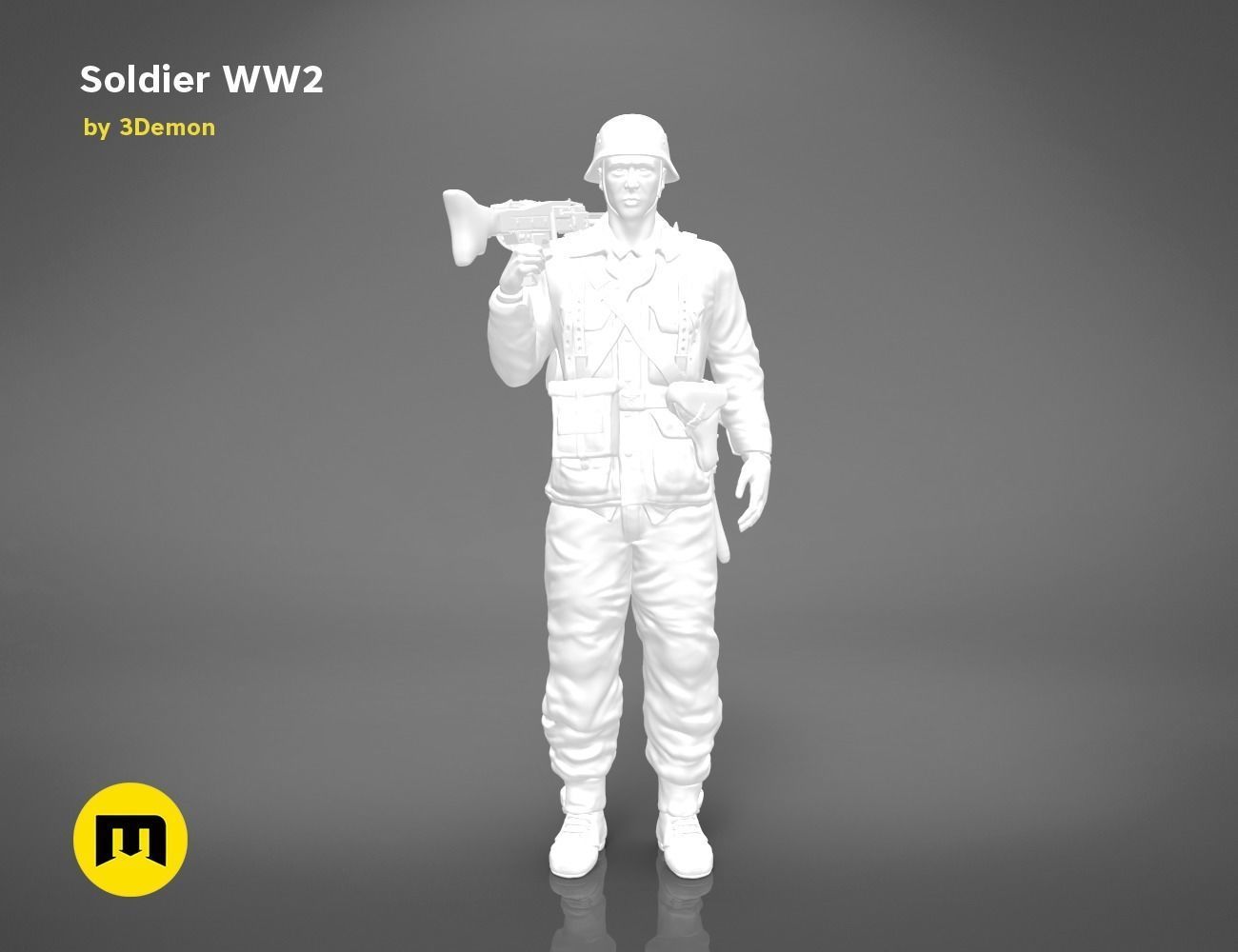 Soldier of World War 2  FIGURE 3D print model_2