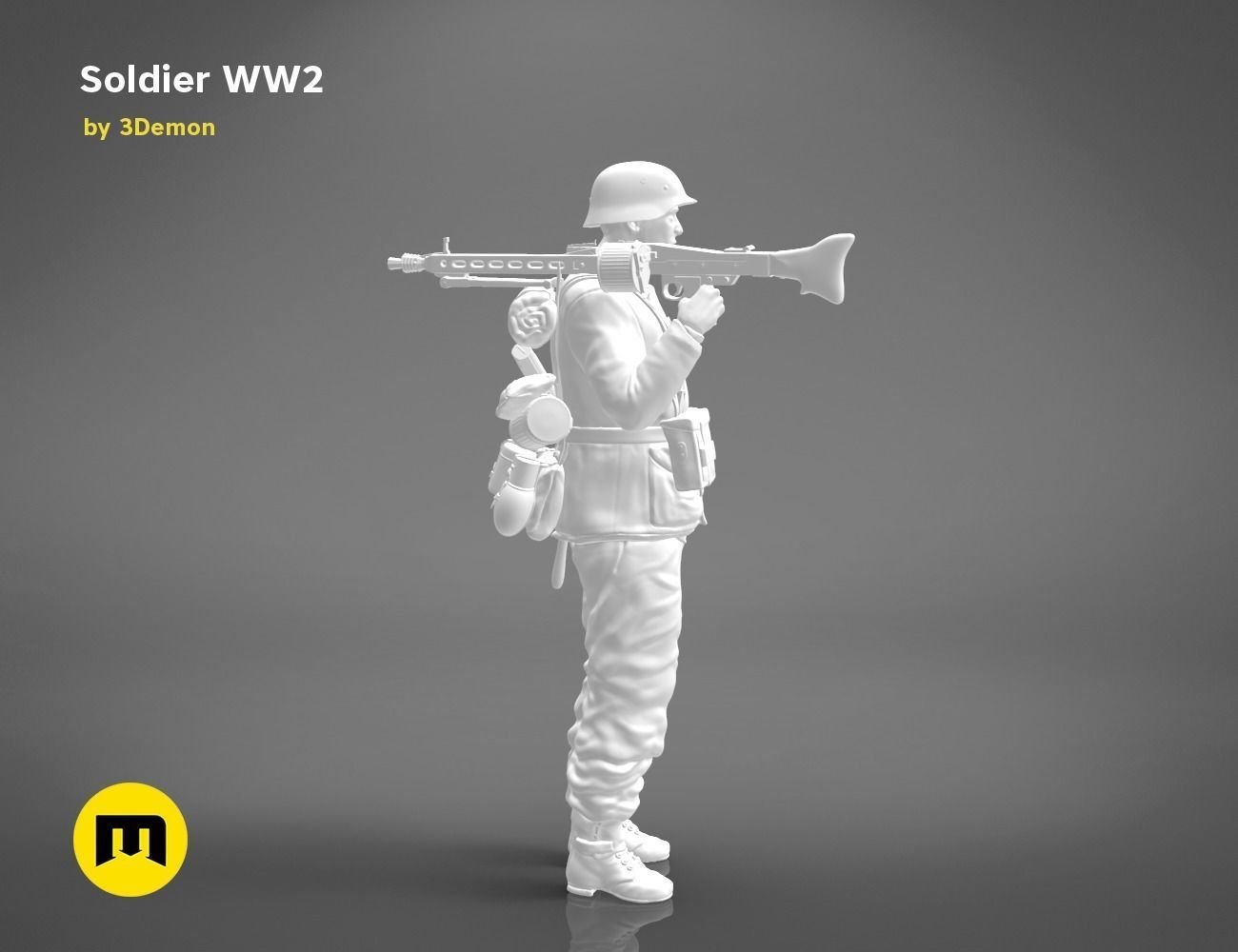 Soldier of World War 2  FIGURE 3D print model_3