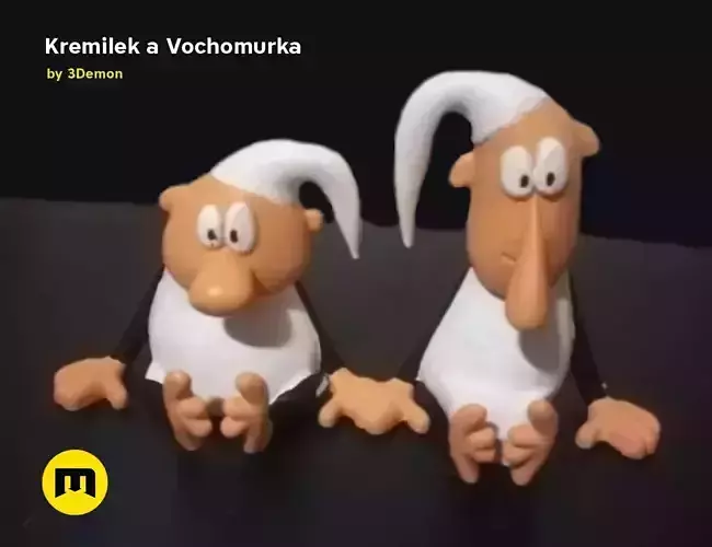 Kremilek a Vochomurka figures 3D PRINT MODEL 3D print model