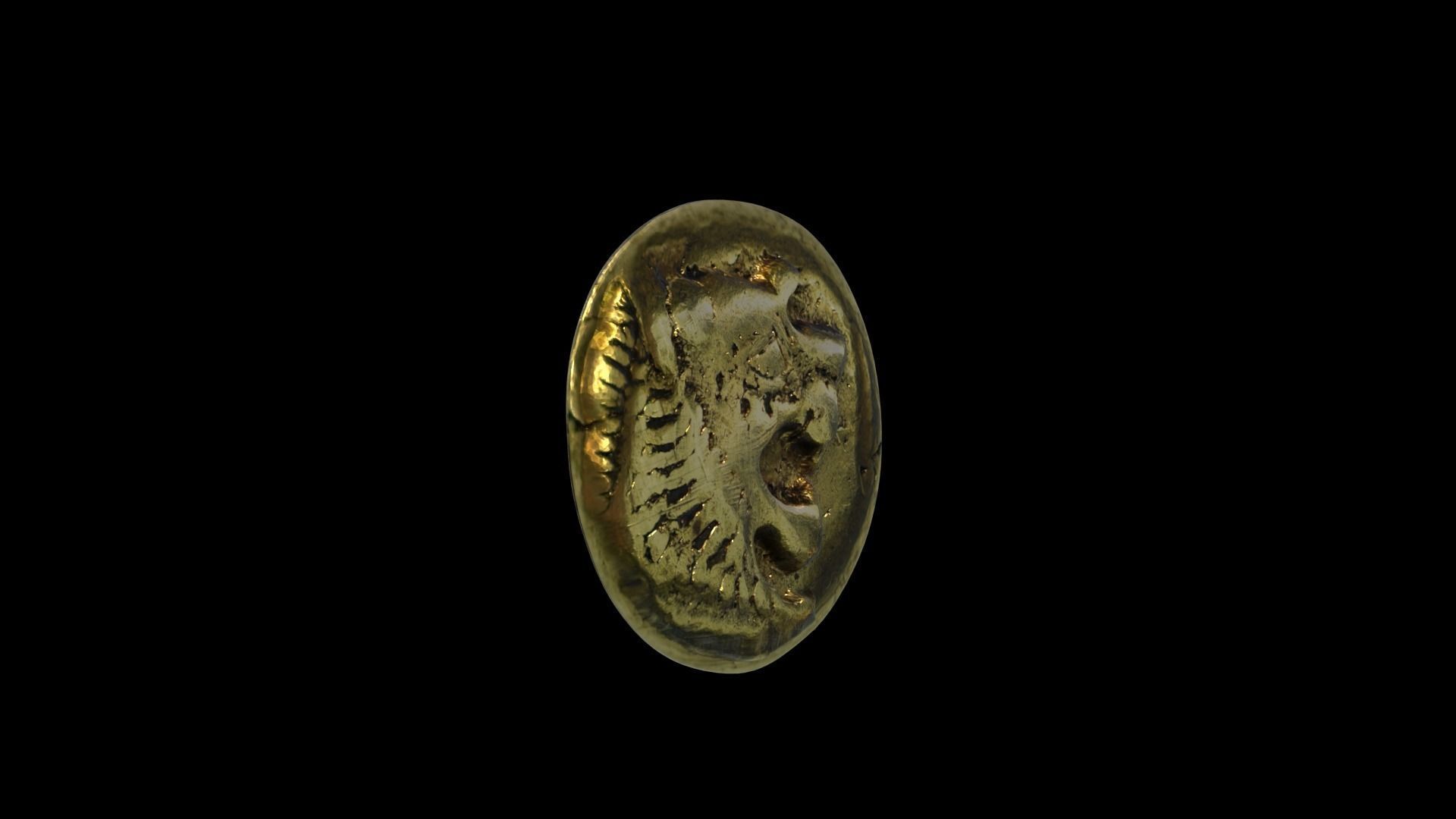 Sardeis Electrum Coin 3D model_1