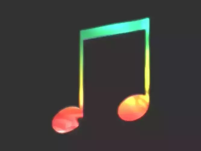 3D music symbol