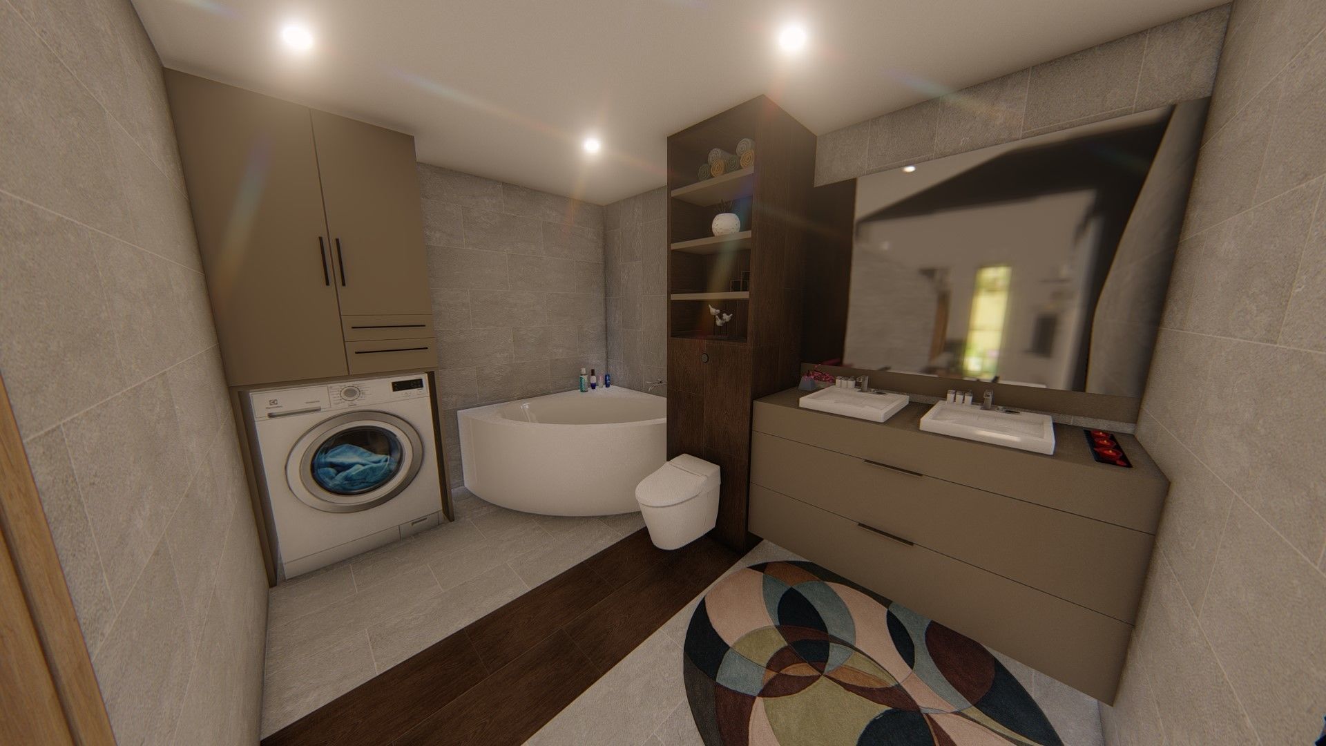 mobile home tiny house vacation house on 35 3dmodel Low-poly 3D model_8