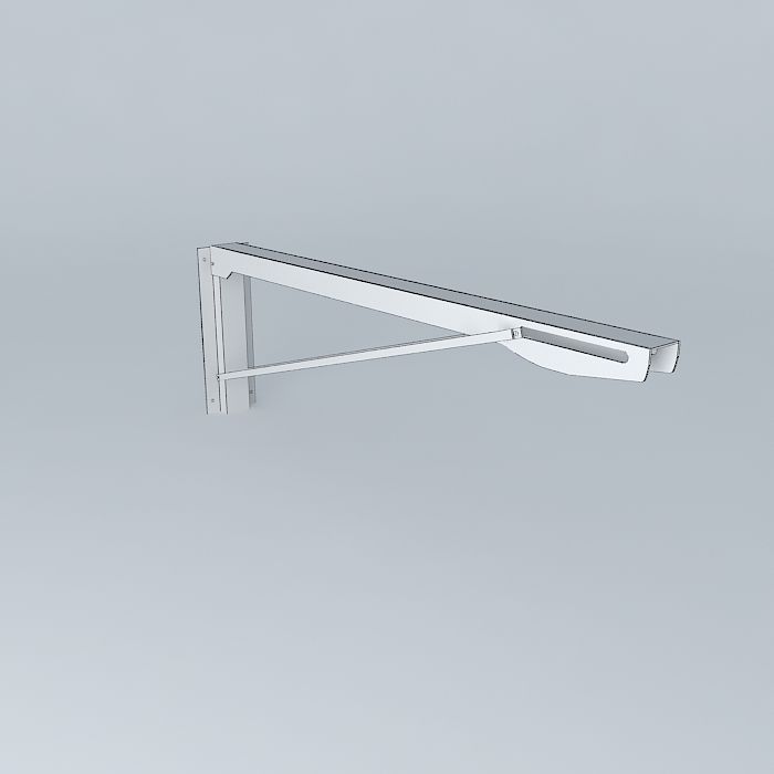 Hardware wall bracket Free 3D model_3